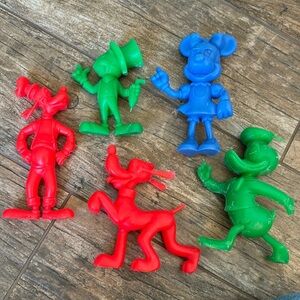 Louis & Marx 1971 Plastic Disney Figure Mickey Donald Goofy pluto jiminy cricket